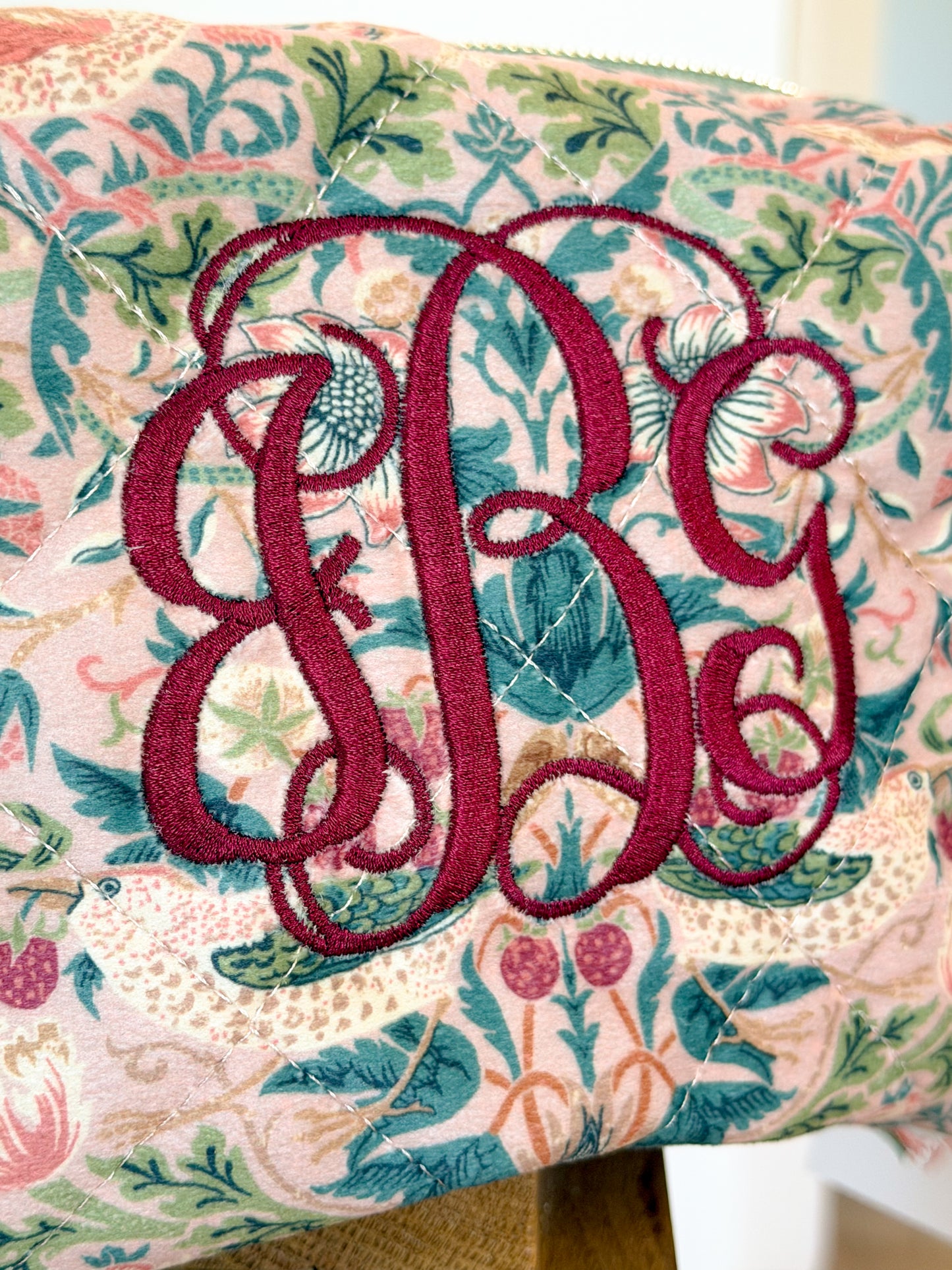 William Morris Velvet Bag