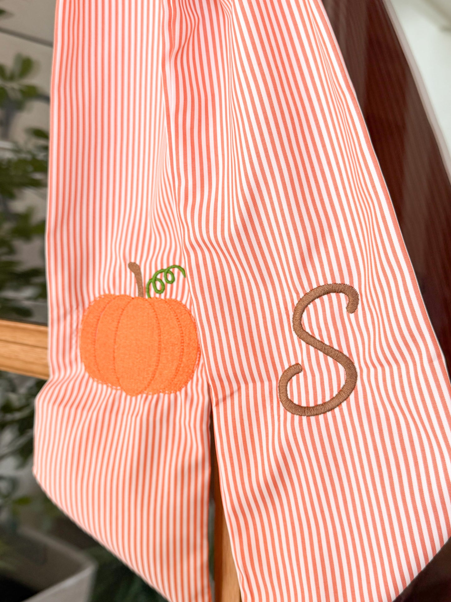 Striped Pumpkin Door Sash