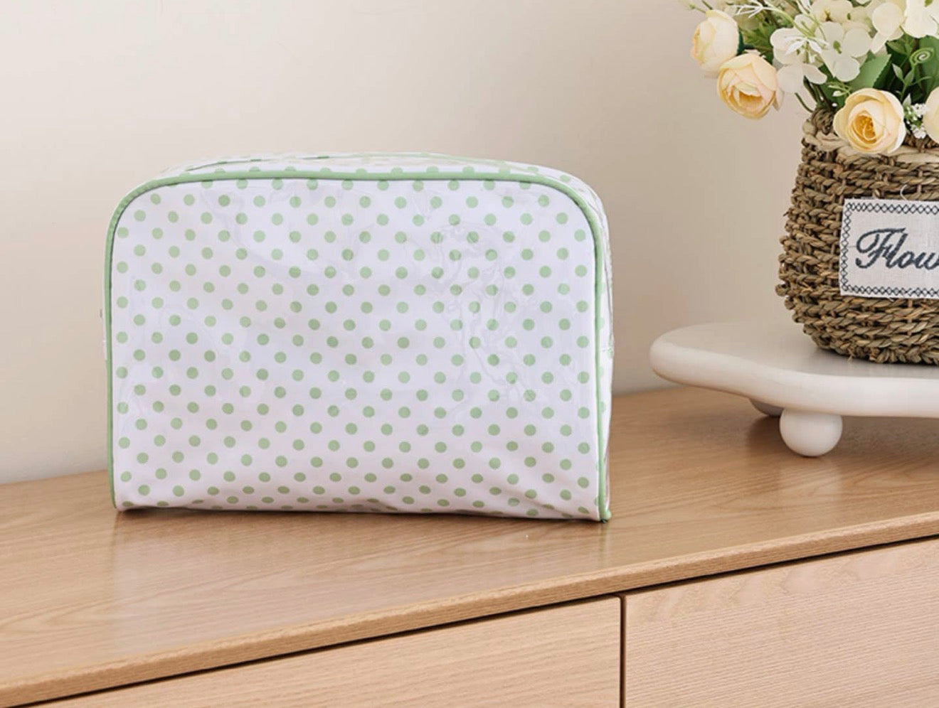 Green Polka Dot Large Bag