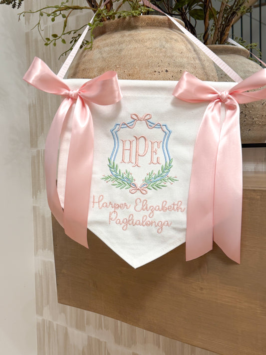 Baby Girl Embroidered Banner