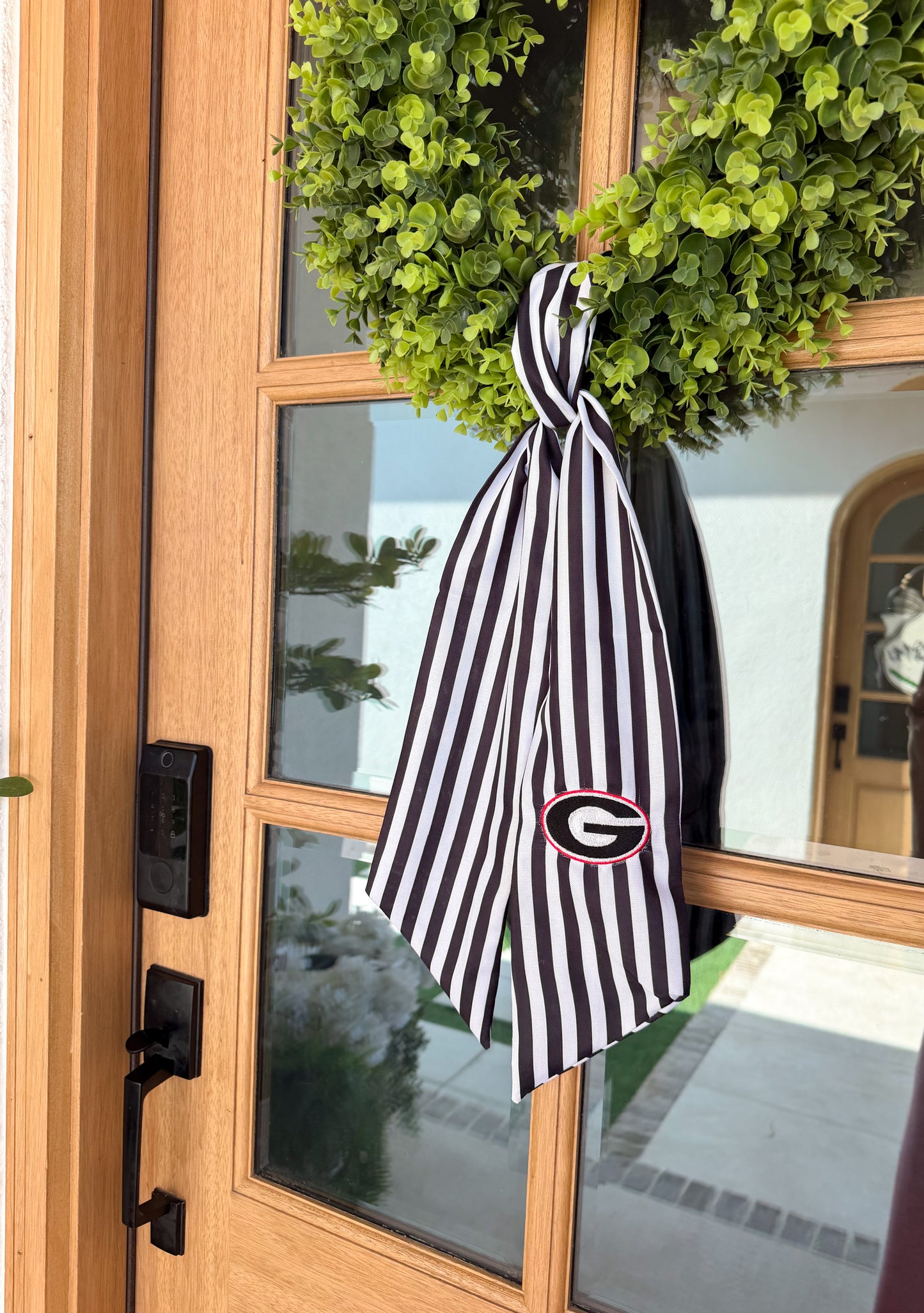 B&W Stripe Georgia G Door Sash