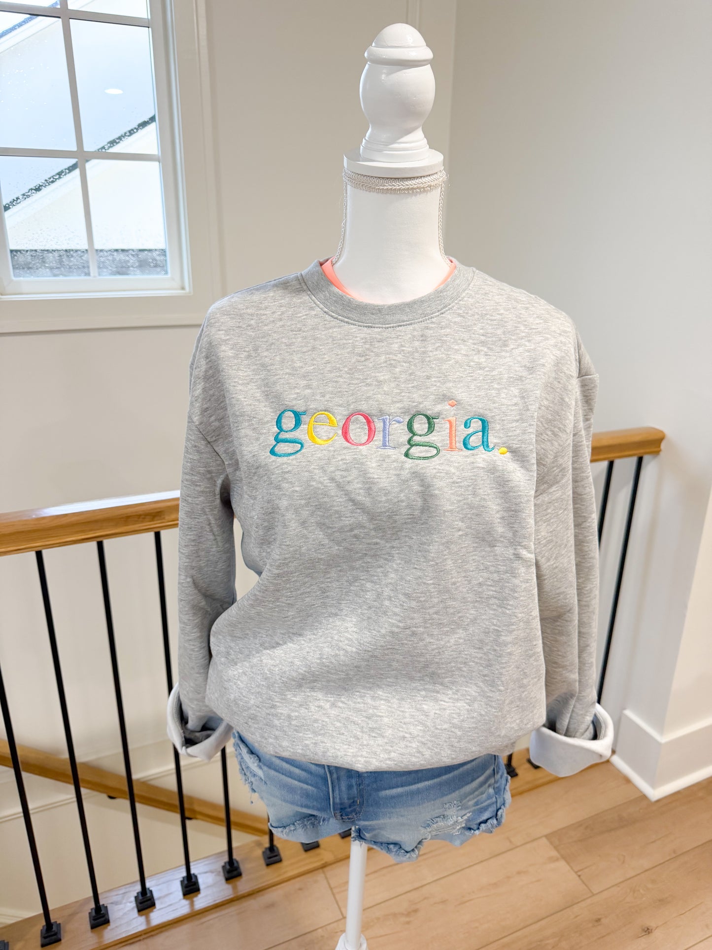 State Embroidered Sweatshirt