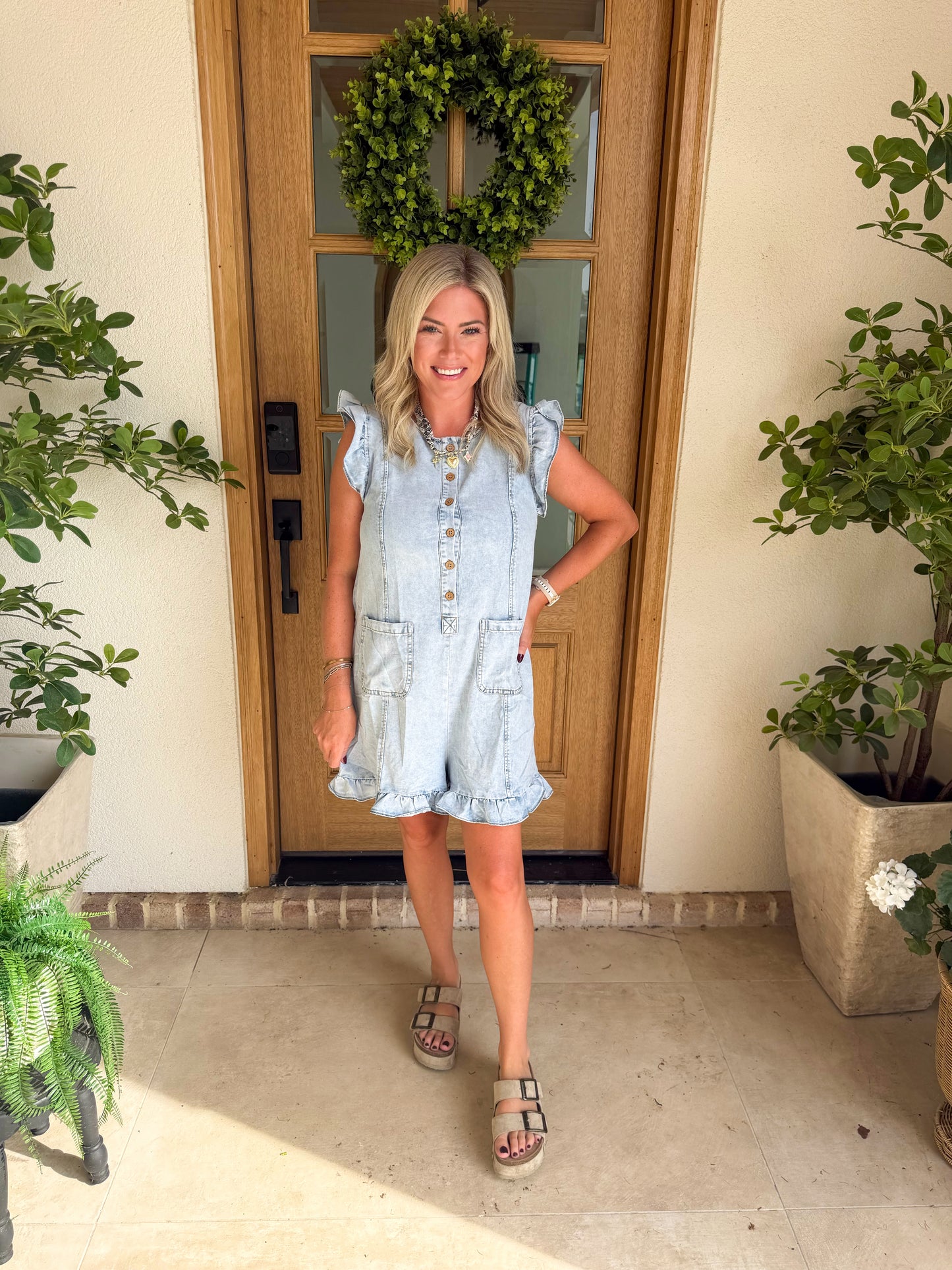 Light Denim Romper