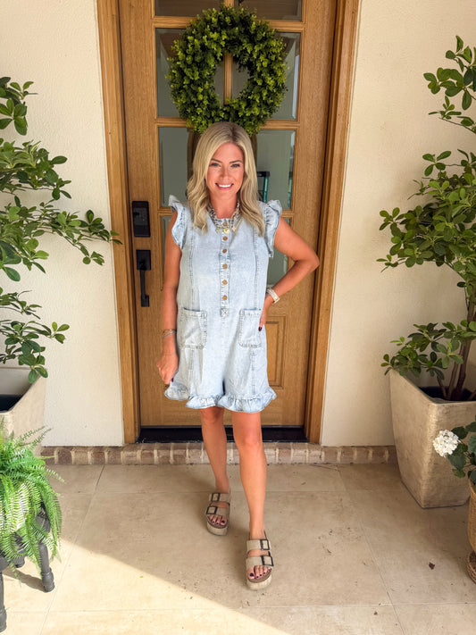 Light Denim Romper
