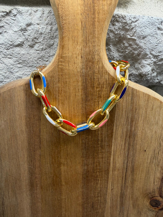 Multi Color Link Bracelet