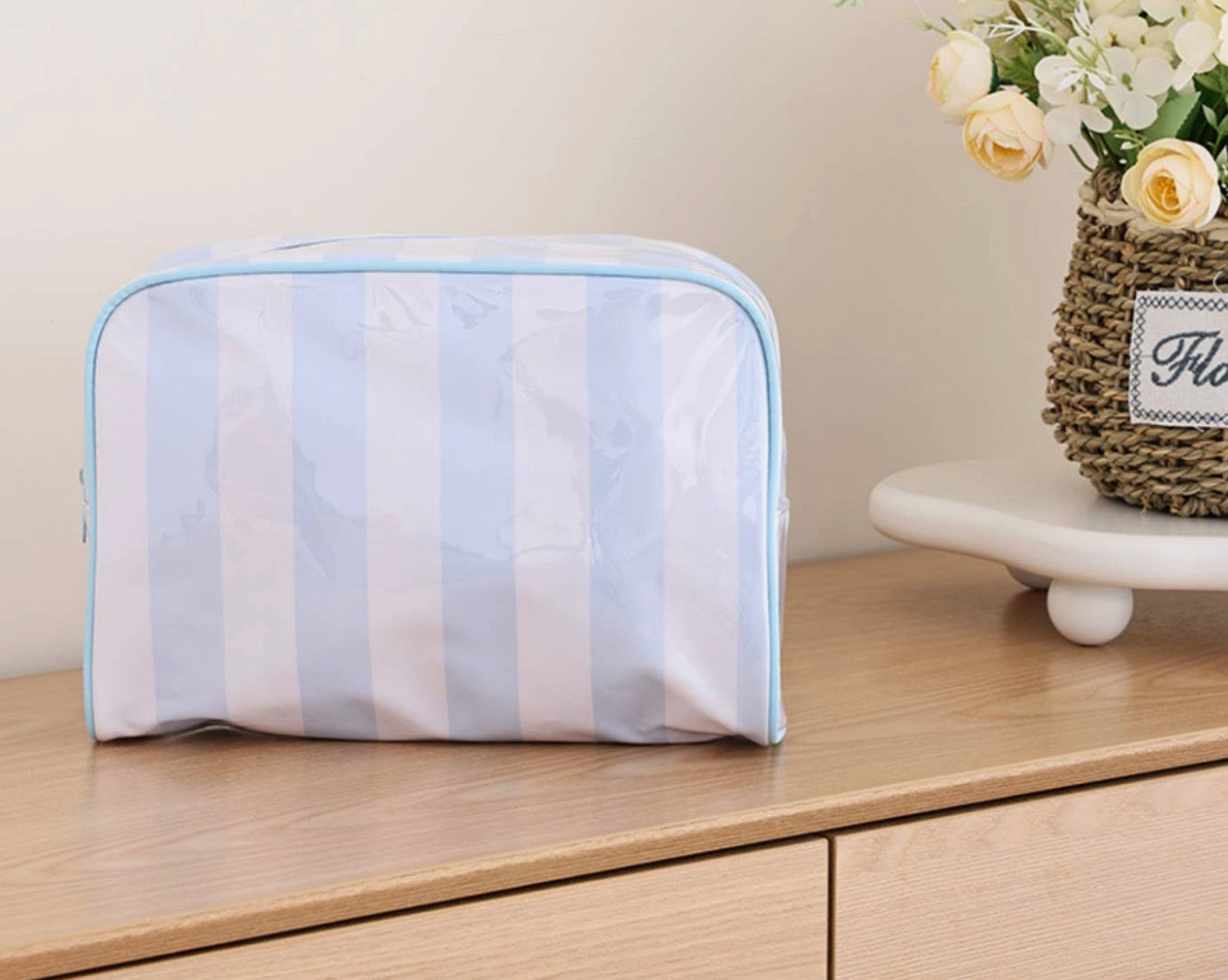 Blue Striped Large Bag