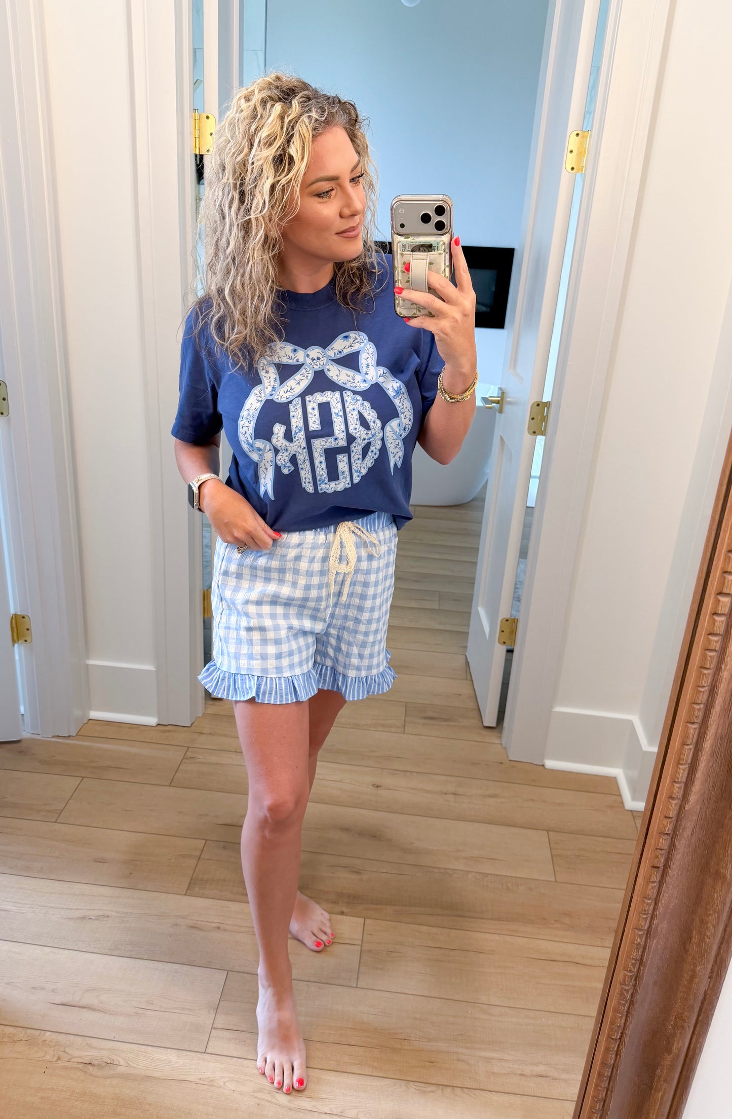 Bow Monogram Top