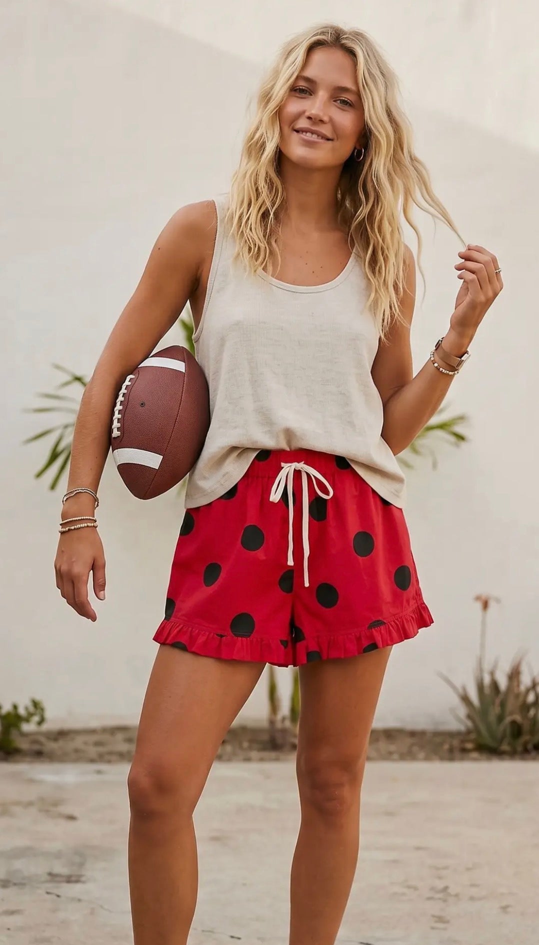 Red & Black Polka Dot Shorts
