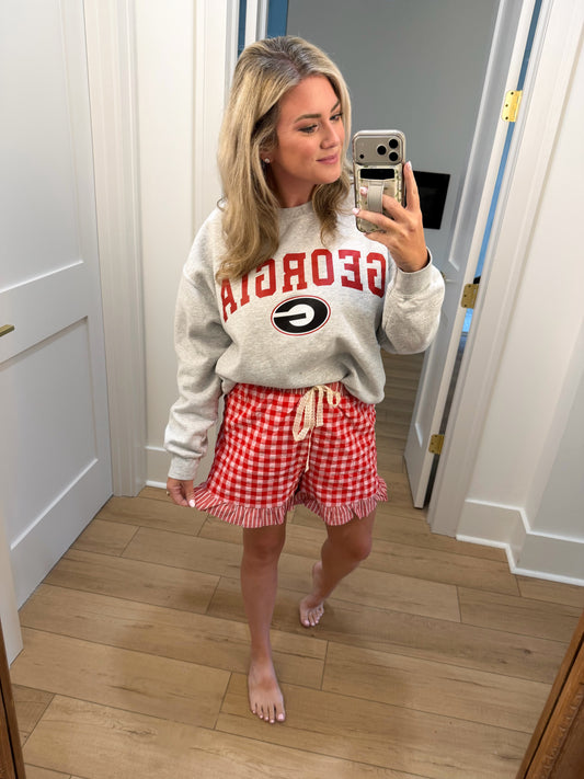 Red Gingham Shorts