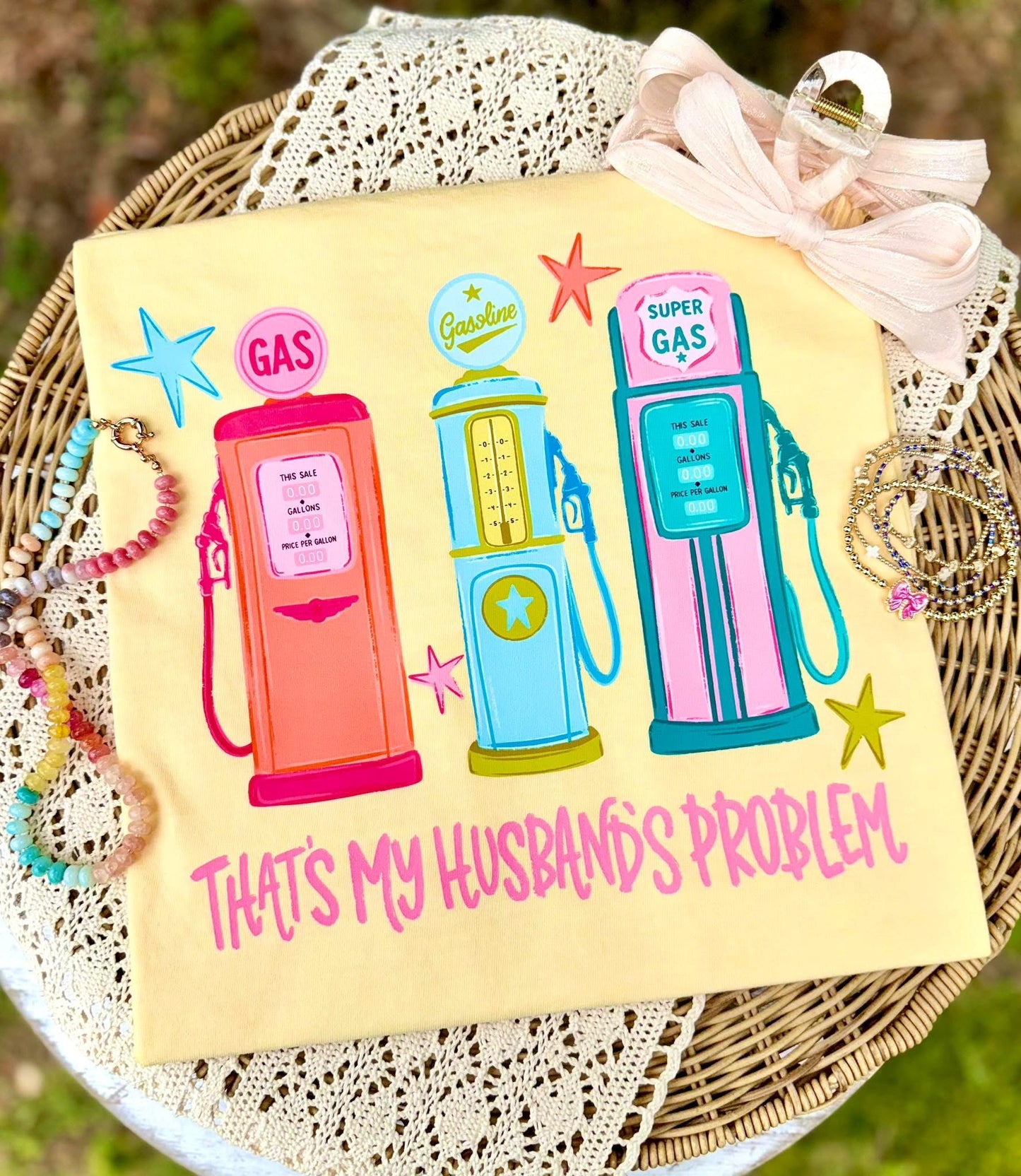 Gas is My Husband’s Problem Tee