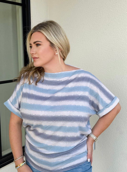 Blurred Striped Top