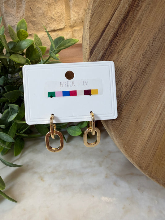 Linked Gold Earrings
