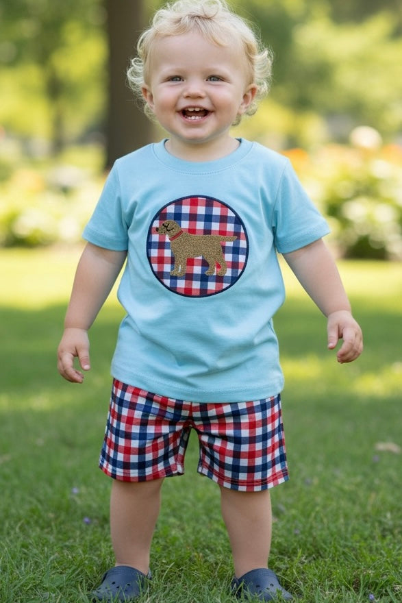 Plaid Dog Set