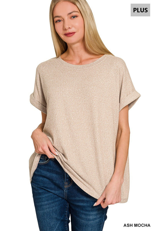Ash Mocha Soft Melange Top